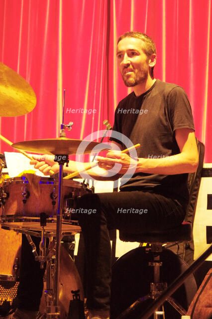 James Maddren, Battle Jazz Festival, Battle, East Sussex, July 2023. Creator: Brian O'Connor.