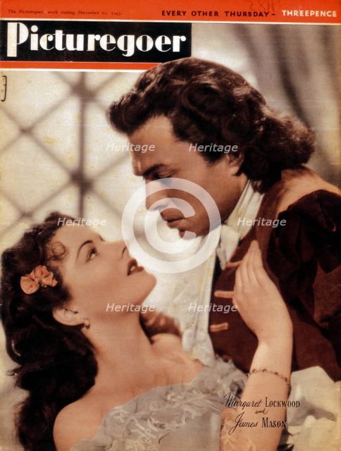 James Mason (1909-1984) and Margaret Lockwood (1916-1990), actors, 1945. Artist: Unknown
