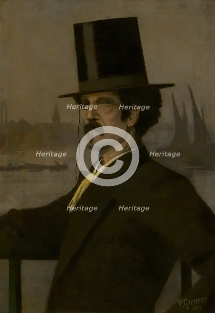 James McNeill Whistler, 1869. Creator: Walter Greaves.