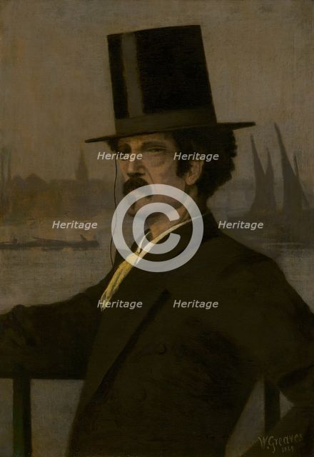 James McNeill Whistler, 1869. Creator: Walter Greaves.