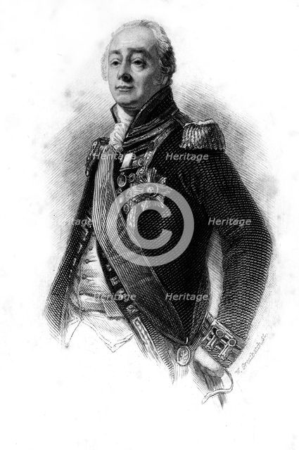 James Saumarez (1759-1836), 1st Baron de Saumarez, 1837.Artist: William Greatbach