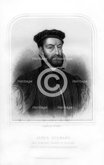 James Stewart, 1st Earl of Moray, Regent of Scotland, (1870). Artist: TW Knight