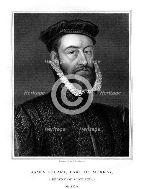 James Stewart, 1st Earl of Moray, Regent of Scotland, (1827).Artist: H Robinson