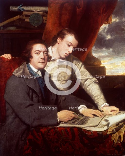 James Paine, Architect and his Son, James, 1764. Artist: Sir Joshua Reynolds.