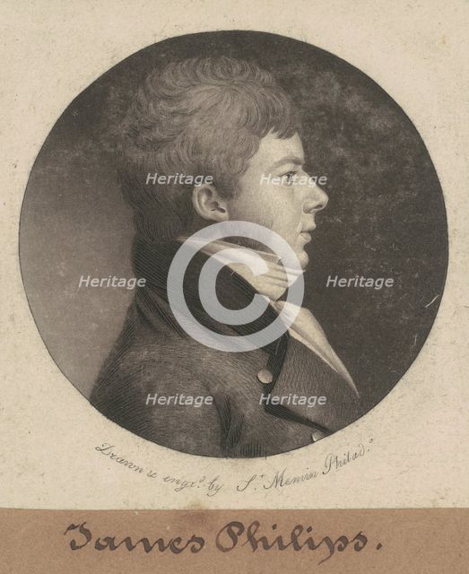 James Philips, 1802. Creator: Charles Balthazar Julien Févret de Saint-Mémin.