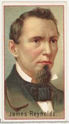 James Reynolds, printer's sample for the World's Inventors souvenir album (A25) for Allen ..., 1888. Creator: Allen & Ginter