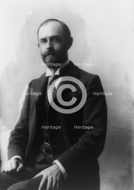 James Rush Marshall, three-quarter length portrait, seated, facing left, between 1890 and 1910. Creator: Frances Benjamin Johnston.
