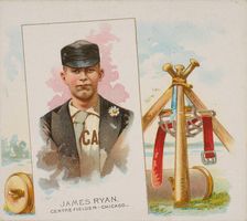 James Ryan, Center Fielder, Chicago, from World's Champions, Second Series (N43) for Allen..., 1888. Creator: Allen & Ginter