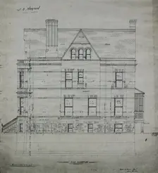 James S. Norton House, Chicago, Illinois, Side Elevation, 1884. Creator: Treat & Foltz