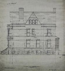 James S. Norton House, Chicago, Illinois, Side Elevation, 1884. Creator: Treat & Foltz