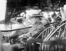 James S. Sherman, Wm. Taft's Vice President - first Vice President to throw out a ball at..., 1912. Creator: Bain News Service