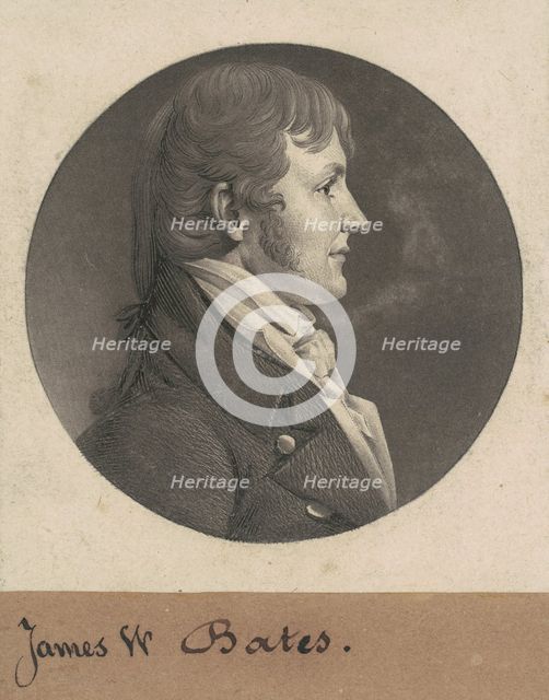 James Woodson Bates, 1808. Creator: Charles Balthazar Julien Févret de Saint-Mémin.