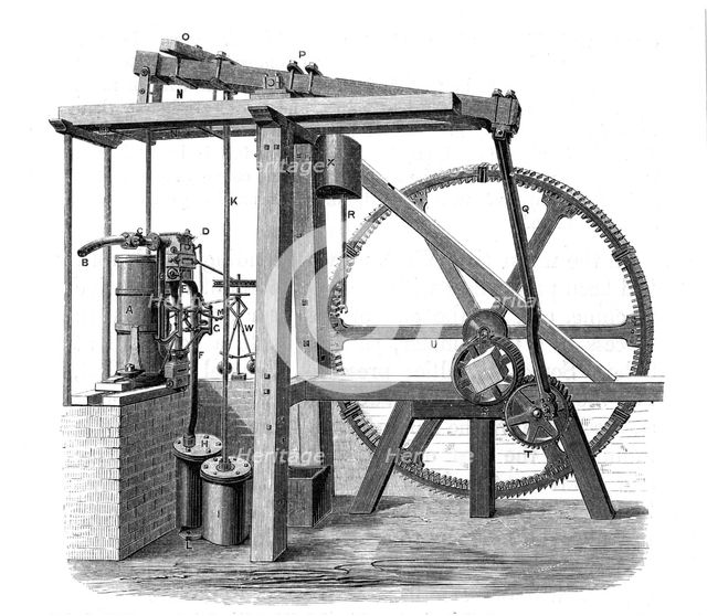 James Watt's prototype steam engine 'Old Bess', c1778. Creator: Unknown.