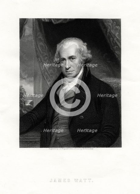 James Watt, Scottish inventor and engineer, 19th century.Artist: CE Wagstaff