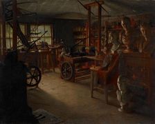 James Watt's Work Room, Heathfield Hall, 19th century. Creator: Jonathon Pratt