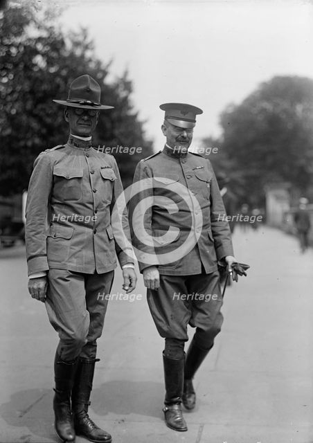 James T. Dean, Colonel, U.S.Army, Right, with Lt. Col. Ireland, 1917. Creator: Harris & Ewing.
