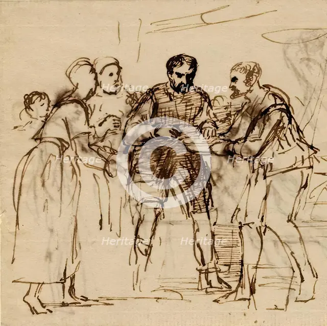 James V and the Miller of Cramond Brig, 1532, (c1820s). Creator: David Wilkie.