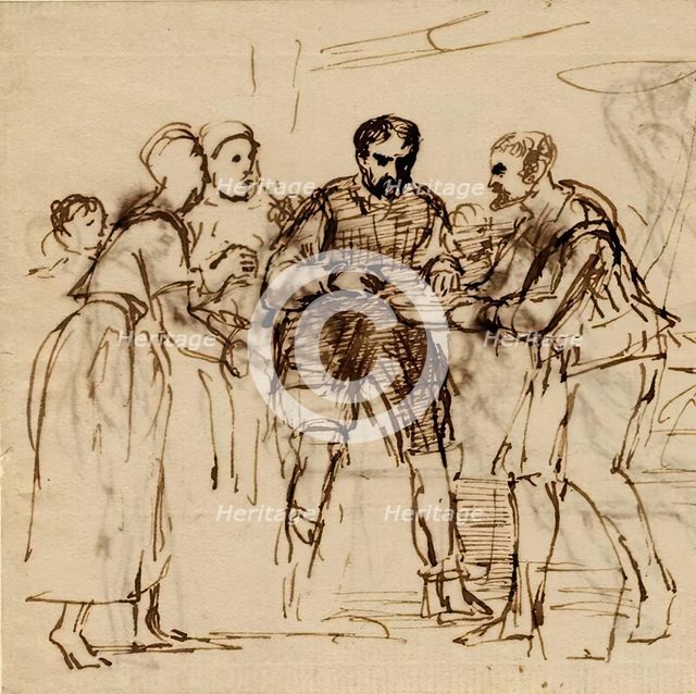 James V and the Miller of Cramond Brig, 1532, (c1820s). Creator: David Wilkie.