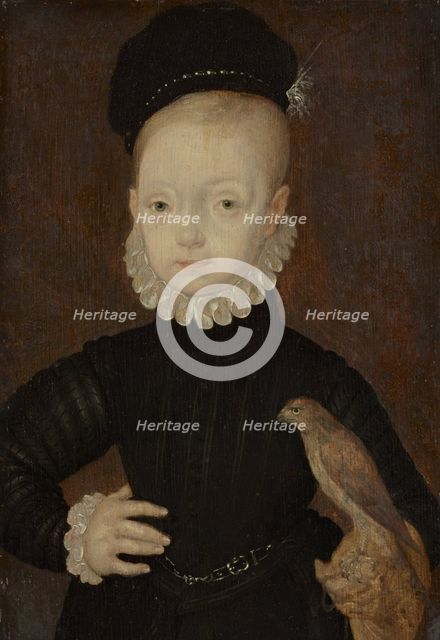 James VI and I (1566-1625), King of Scotland, as child, 1574. Artist: Bronckhorst, Arnold (active 1565-1583)