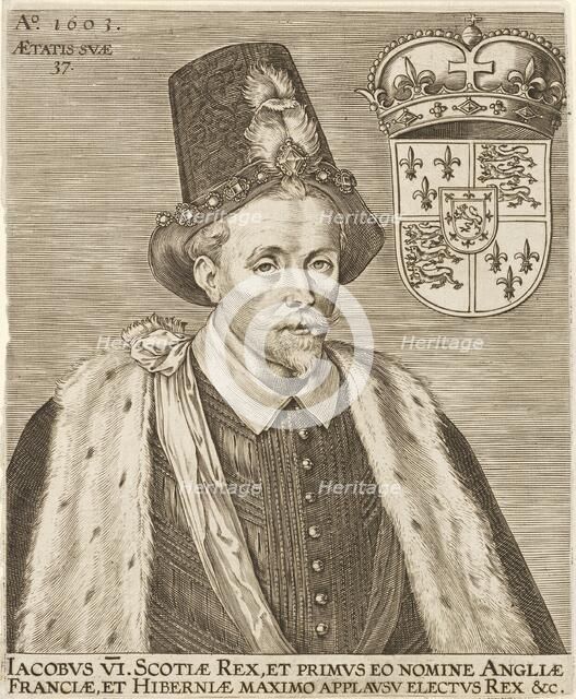 James VI of Scotland and James I of England,  pub. 1603. Creator: European School (17th Century).