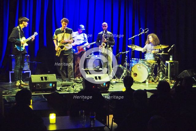 Jamie Leeming Quintet, Ropetackle Arts Centre, Shoreham by Sea, West Sussex, Feb 2023. Creator: Brian O'Connor.