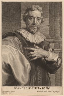 Jan Baptista Barbe, probably 1626/1641. Creator: Boetius Adams Bolswert