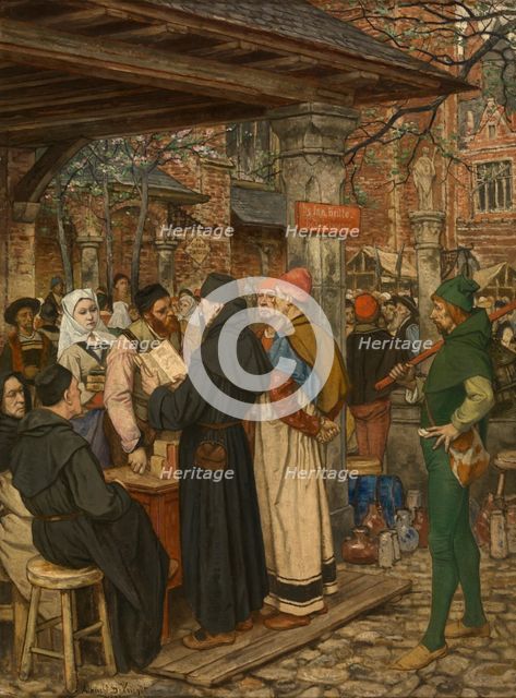 Jan Brito, Inventor of Printing in Bruges, 1893. Creator: Albrecht De Vriendt.