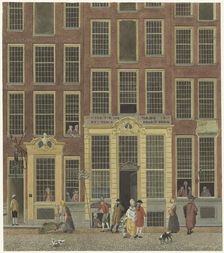Jan de Groot's bookshop and lottery office in the Kalverstraat in Amsterdam, 1758-1843. Creator: Anon