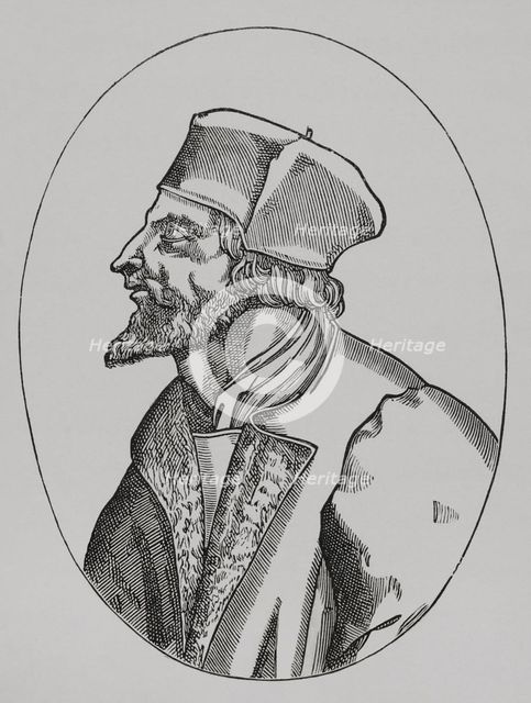 Jan Hus, (1369-1415), Czech theologian and philosopher, 1877.  Creator: Unknown.