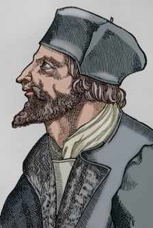 Jan Hus, (1369-1415), Czech theologian and philosopher, 1877. Creator: Unknown