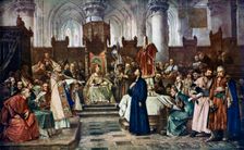 Jan Hus Before the Council of Constance 1415 (1926).Artist: Vaclav Brozik