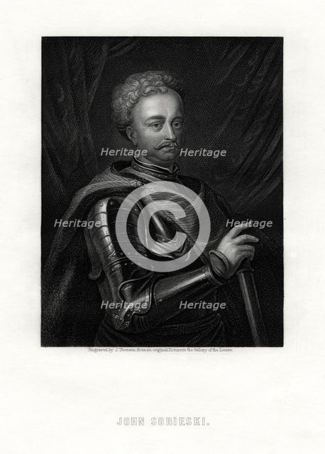 Jan III Sobieski, monarch of the Polish-Lithuanian Commonwealth, 19th century. Artist: J Thomson
