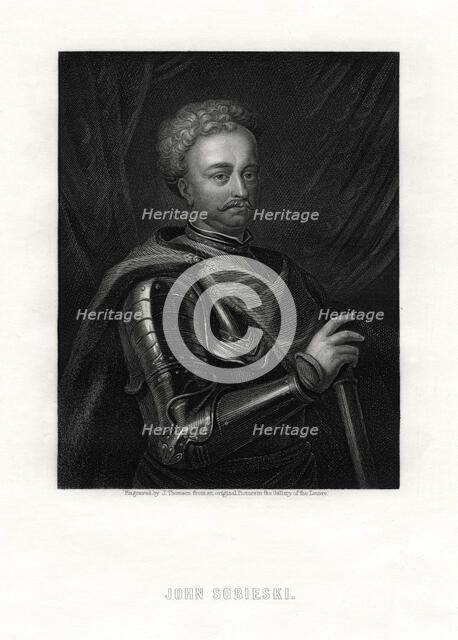 Jan III Sobieski, monarch of the Polish-Lithuanian Commonwealth, 19th century. Artist: J Thomson