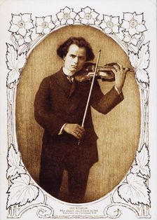 Jan Kubelik playing on Christmas eve in San Francisco, 1912, 1912. Artist: Anonymous