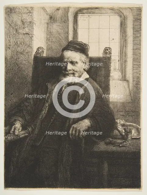 Jan Lutma, goldsmith, 1656. Creator: Rembrandt Harmensz van Rijn.