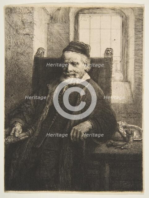 Jan Lutma, goldsmith, 1656. Creator: Rembrandt Harmensz van Rijn.