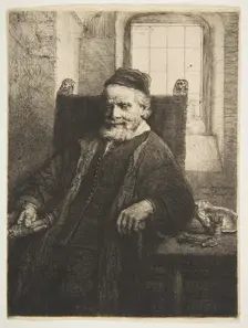 Jan Lutma, goldsmith, 1656. Creator: Rembrandt Harmensz van Rijn