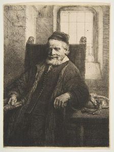 Jan Lutma, goldsmith, 1656. Creator: Rembrandt Harmensz van Rijn