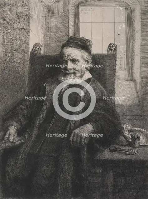 Jan Lutma, goldsmith, 1656. Creator: Rembrandt Harmensz van Rijn.