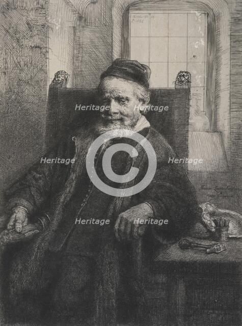 Jan Lutma, goldsmith, 1656. Creator: Rembrandt Harmensz van Rijn.