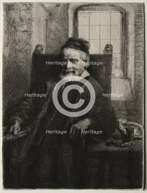 Jan Lutma, Goldsmith, 1656. Creator: Rembrandt van Rijn (Dutch, 1606-1669).