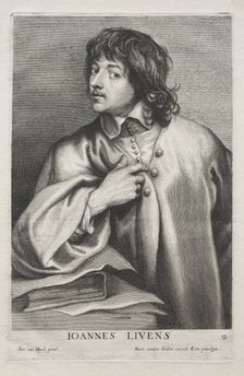 Jan Lievens, 1636-1641. Creator: Lucas Emil Vorsterman (Flemish, 1595-1675)