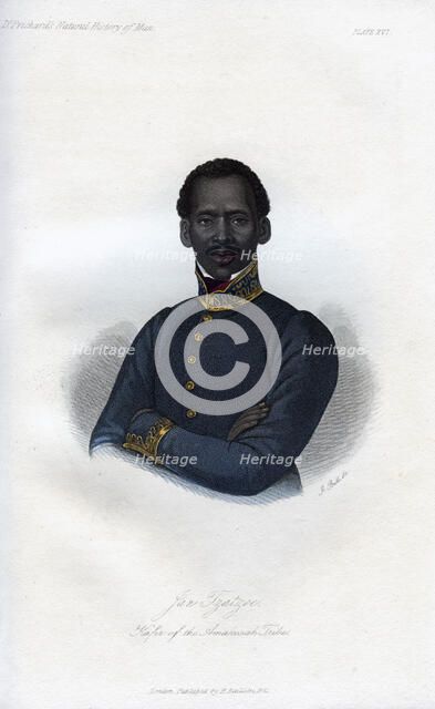 'Jan Tzatzoe, Kafir of the Amakosah Tribe', 1848.Artist: J Bull