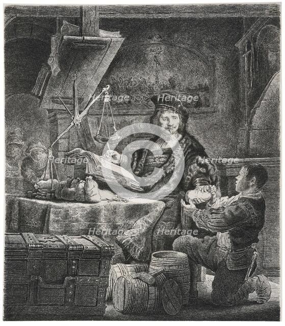 Jan Uytenbogaert, the Goldweigher, 1639. Creator: Rembrandt van Rhijn (1606-1669).