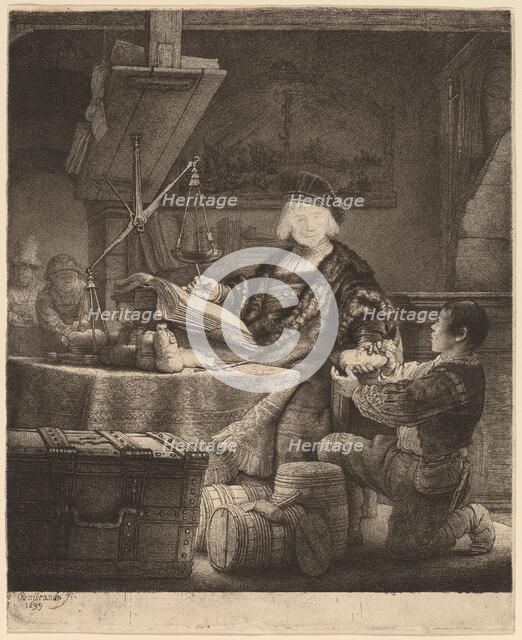 Jan Uytenbogaert, "The Goldweigher". Creator: Rembrandt Harmensz van Rijn.