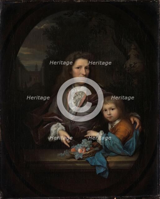 Jan van de Poll (1668-1745) and his Son Harmen Hendrick (1697-1772)., 1700-1729. Creator: Arnold Boonen.