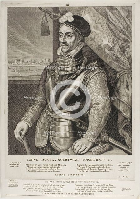 Jan van der Does, Baron of Nortwijk, plate three from Quatuor Personae, 1649. Creator: Cornelis de Visscher.