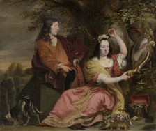 Jan van der Voort and His Sister Catharina with a Servant, 1661. Creator: Ferdinand Bol
