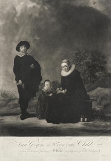 Jan van Goyen, His Wife and Child, 1771. Creator: John Wright
