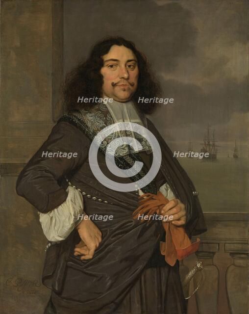 Jan van Nes (1631-80), Vice admiral of Holland and West-Friesland, 1666. Creator: Ludolf de Jongh.